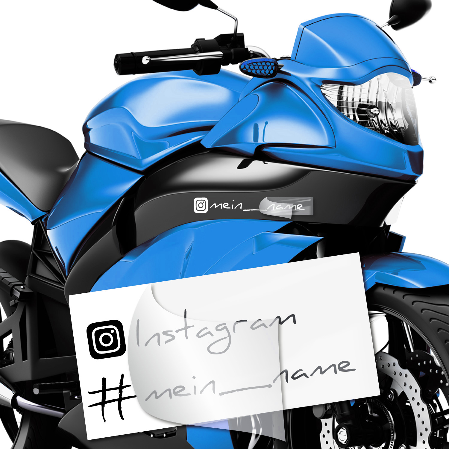 Instagram Aufkleber Auto mit Namen selbst gestalten