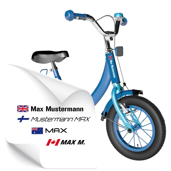 Namensaufkleber Kinderfahrrad Namensaufkleber Kinderfahrrad - Kategorie Shop