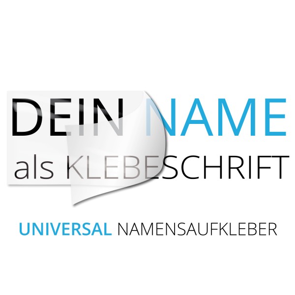 Namensaufkleber - Kategorie Shop