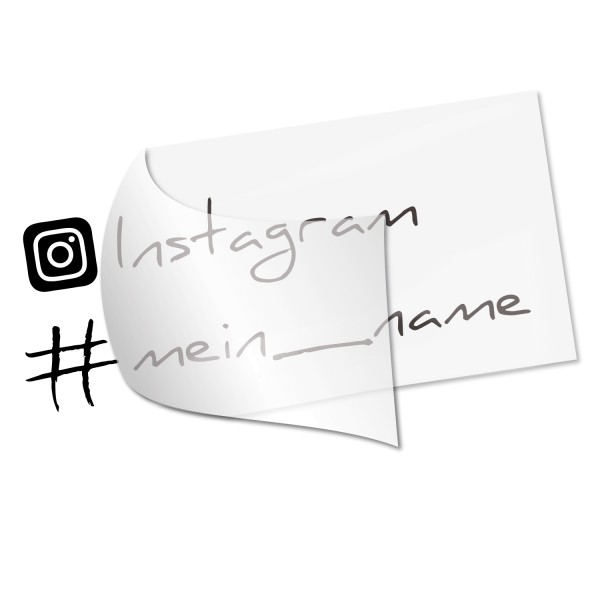 Instagram Namensaufkleber - Kategorie Shop