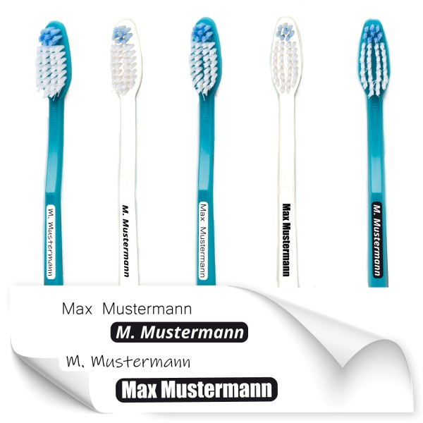 Aufleber mit Namen für Zahnbürsten Zahnbürsten Namensaufkleber - Kategorie Shop