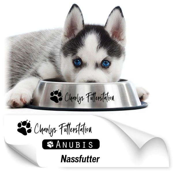 Namensaufkleber für Tiernäpfe Hundenapf Namensaufkleber - Kategorie Shop