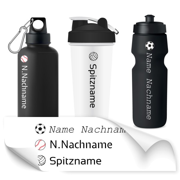 Namenssticker für Trinkflaschen Trinkflaschen Namensaufkleber - Kategorie Shop