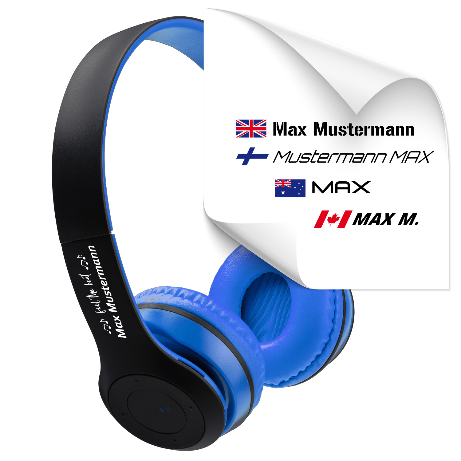 Headphone Name Sticker von aufkleber.name jetzt Online kaufen!