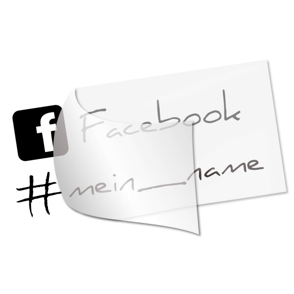 Facebook Namensaufkleber - Kategorie Shop