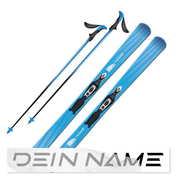 Namensaufkleber für Ski Skiaufkleber - Kategorie Shop